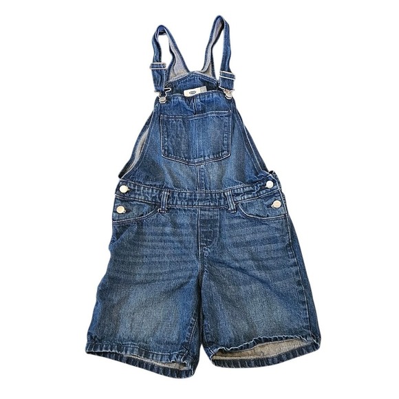 Old Navy Denim - Old Navy Denim Shortalls XL 14 Blue Medium Wash Cotton Overalls
